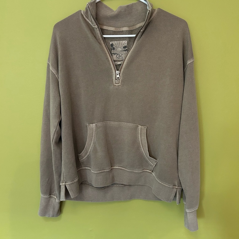 C&C California Tan Zip-Up Jacket